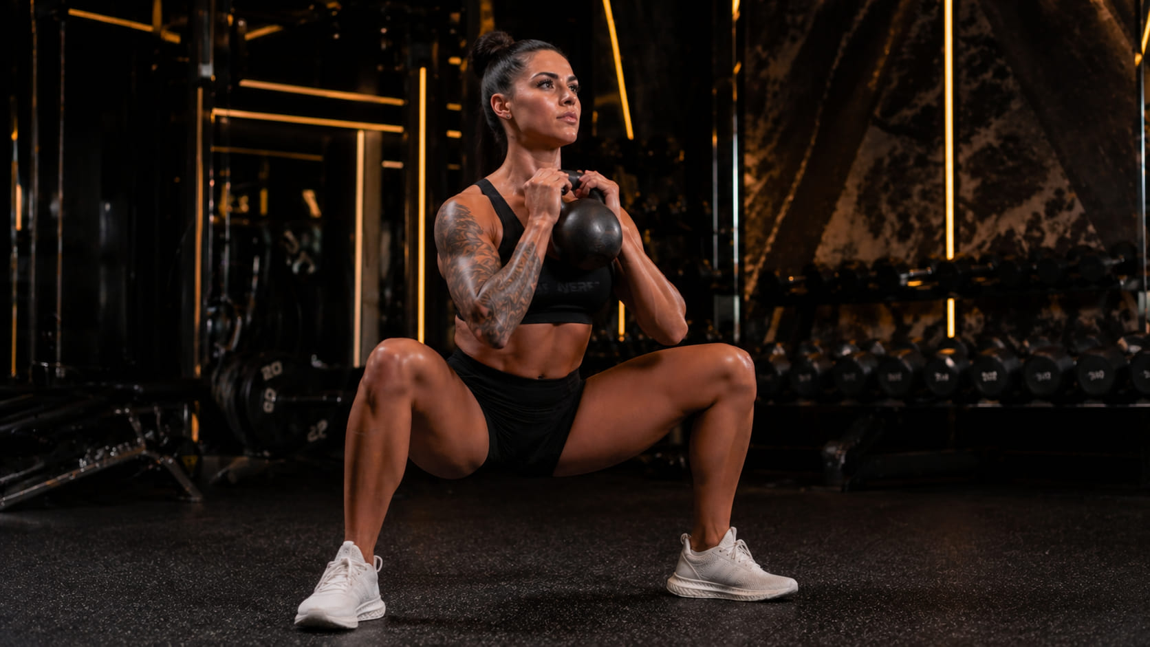 Advanced variation of Sumo Squat