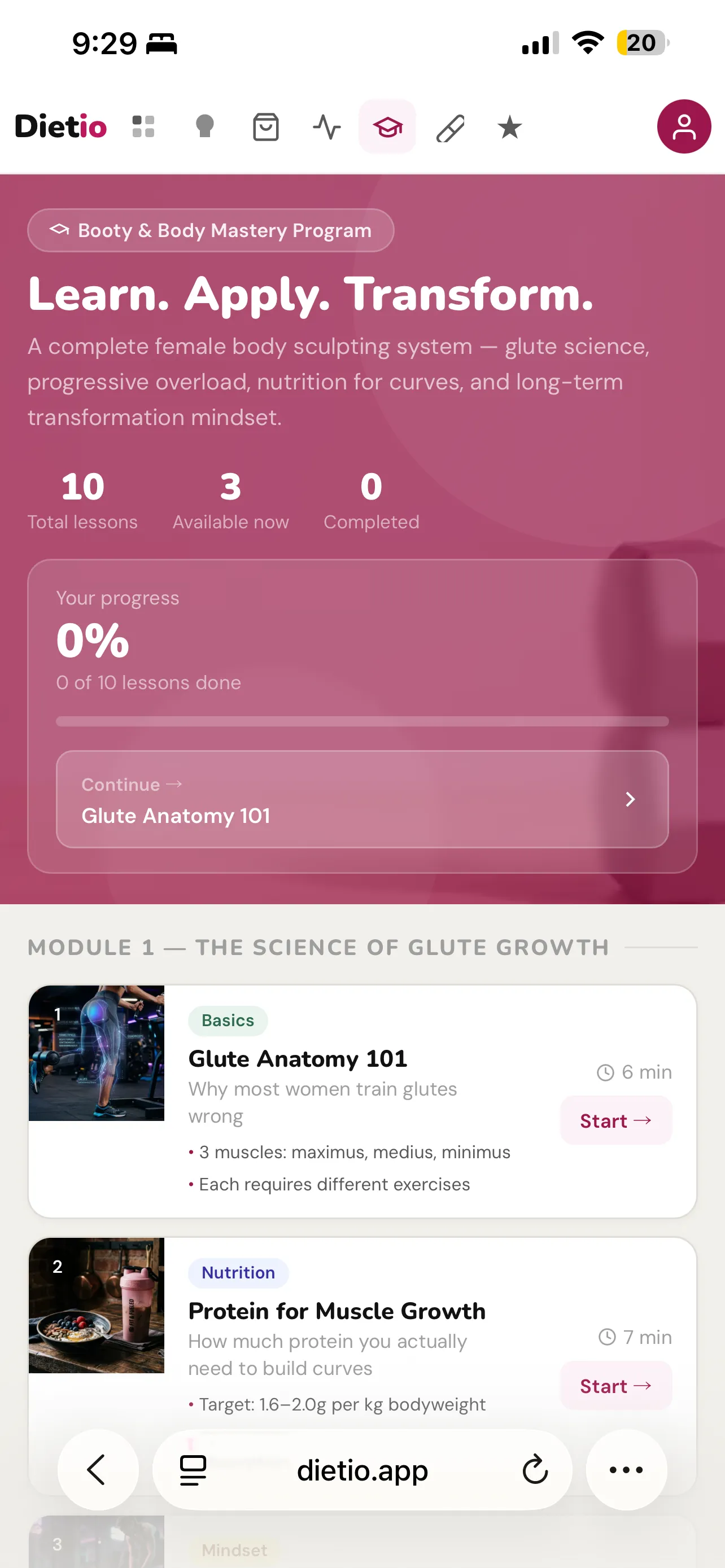 Dietio Booty Academy